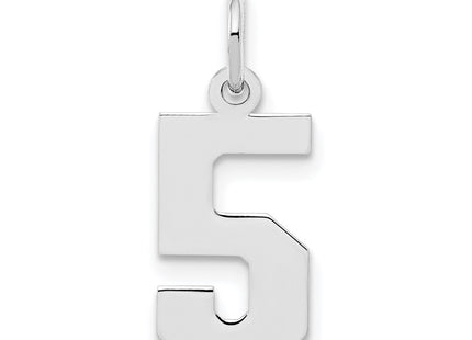 Sterling silver number 5 charm