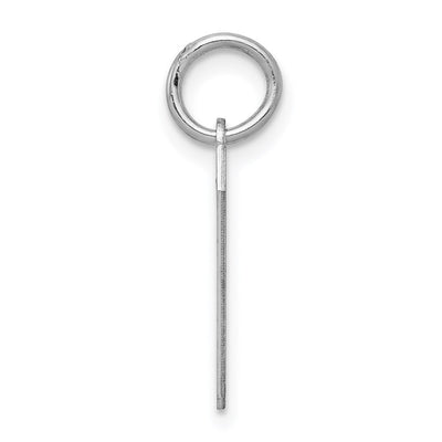 Sterling Silver/Rhodium-plated Polished Number 7 Charm, 20 x 4mm