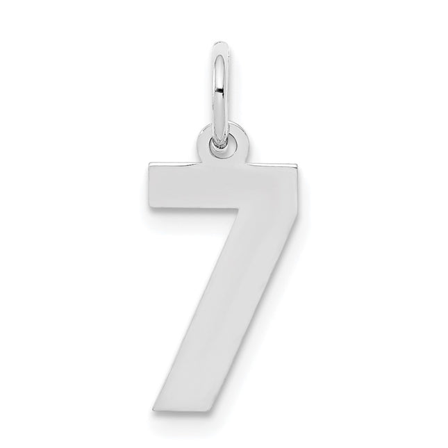 Sterling silver number 7 charm