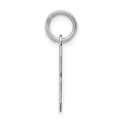 Sterling Silver/Rhodium-plated Polished Number 8 Charm, 20 x 4mm