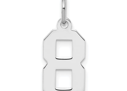 Sterling silver number 8 charm