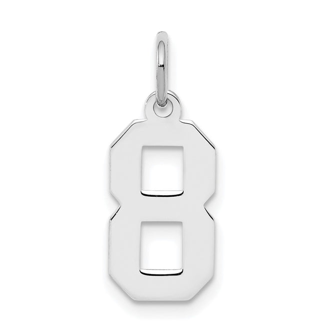 Sterling silver number 8 charm