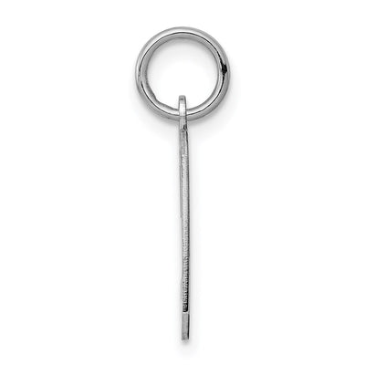 Sterling Silver/Rhodium-plated Polished Number 9 Charm, 20 x 4mm