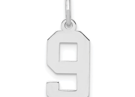 Sterling silver number 9 charm