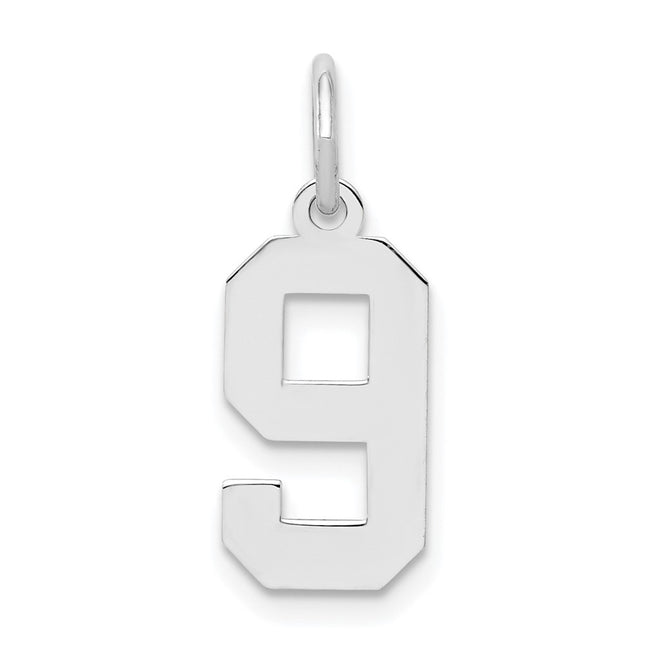Sterling silver number 9 charm