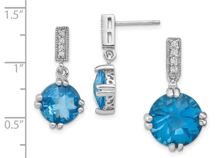 Sterling Silver Earrings Style QST178 - Classique Jewelry Inc.