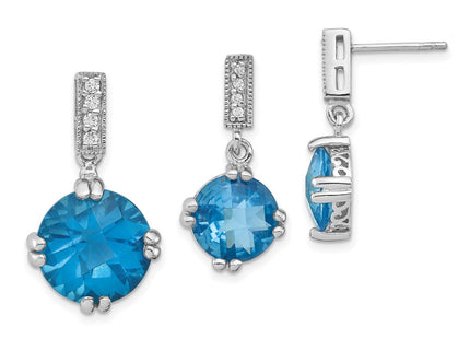 Sterling Silver Earrings Style QST178 - Classique Jewelry Inc.