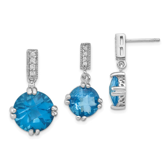 Sterling Silver Earrings Style QST178 - Classique Jewelry Inc.