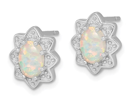 Sterling silver opal pendant, alternate view