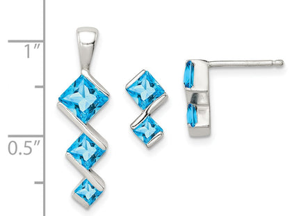 Sterling Silver Earrings Style QST252 - Classique Jewelry Inc.