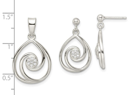 Sterling Silver Earrings Style QST265 - Classique Jewelry Inc.