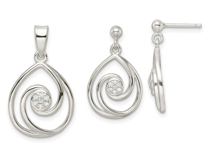 Sterling Silver Earrings Style QST265 - Classique Jewelry Inc.
