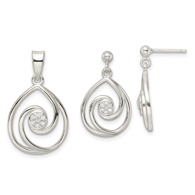 Sterling Silver Earrings Style QST265 - Classique Jewelry Inc.