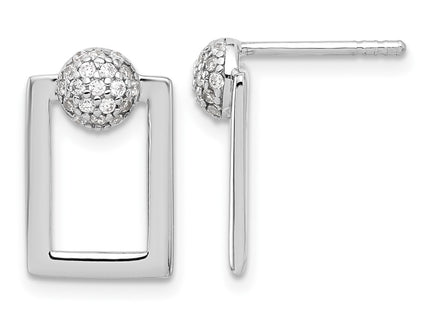Sterling Silver Earrings Style QST278 - Classique Jewelry Inc.