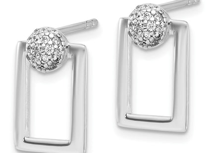 Sterling Silver Earrings Style QST278 - Classique Jewelry Inc.