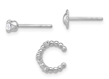 Sterling Silver Earrings Style QST284 - Classique Jewelry Inc.