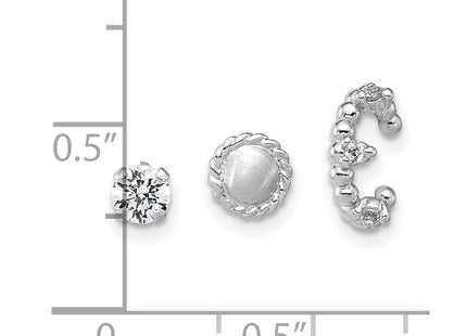 Sterling Silver Earrings Style QST284 - Classique Jewelry Inc.