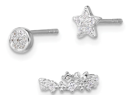 Sterling Silver Earrings Style QST285 - Classique Jewelry Inc.