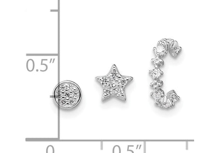 Sterling Silver Earrings Style QST285 - Classique Jewelry Inc.