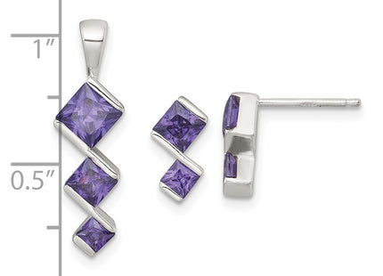 Sterling Silver Earrings Style QST286 - Classique Jewelry Inc.