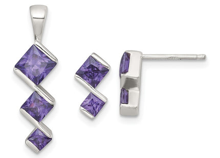 Sterling Silver Earrings Style QST286 - Classique Jewelry Inc.