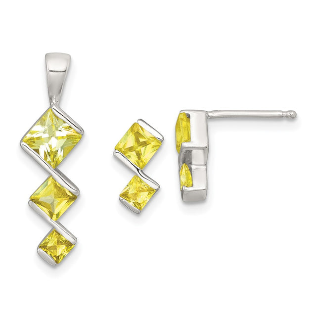 Sterling Silver Earrings Style QST287 - Classique Jewelry Inc.