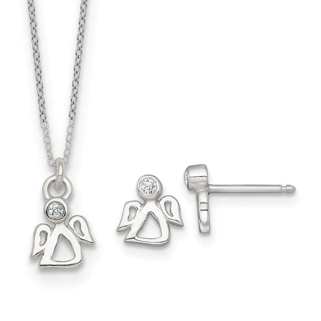 Sterling Silver Earrings Style QST292SET - Classique Jewelry Inc.