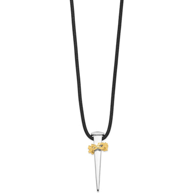 Sentimental Expressions Sterling Silver Gold-plated No Greater Love Nail Necklace