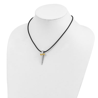 Sentimental Expressions Sterling Silver Gold-plated No Greater Love Nail Necklace