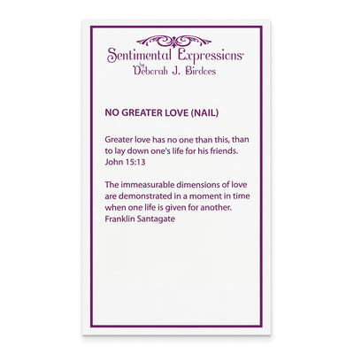Sentimental Expressions Sterling Silver Gold-plated No Greater Love Nail Necklace