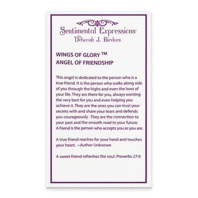 Sentimental Expressions Sterling Silver Rhodium-plated CZ Antiqued Angel of Friendship 18in Necklace