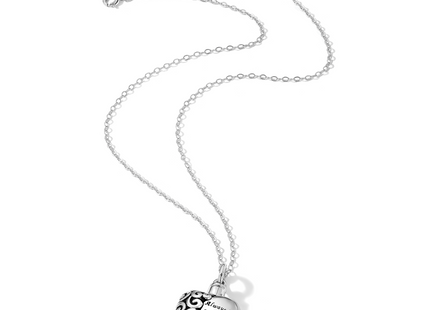 Sentimental Expressions Sterling Silver Antiqued Heart Remembrance Ash Holder Necklace