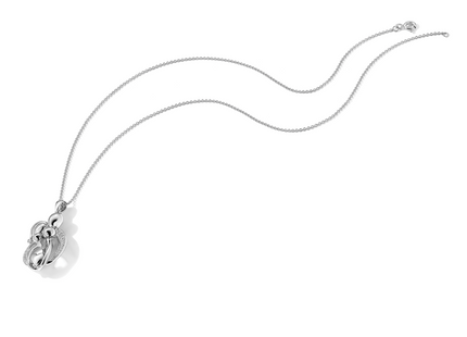 Sentimental Expressions Sterling Silver Rhodium-plated CZ Family of 4 Gathering 18in. Necklace