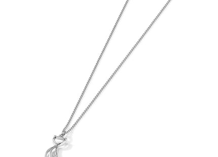 Sentimental Expressions Sterling Silver Rhodium-plated CZ Purrfect Love Cat 18in Necklace