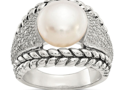 Sterling silver diamond ring