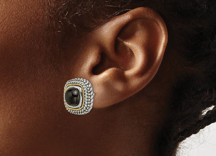 14k/Silver Two-Tone Earrings Style QTC1022 - Classique Jewelry Inc.