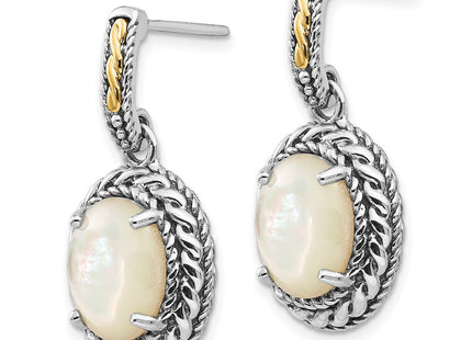 14k/Silver Two-Tone Earrings Style QTC1026 - Classique Jewelry Inc.