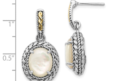 14k/Silver Two-Tone Earrings Style QTC1026 - Classique Jewelry Inc.