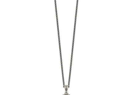 Sterling silver diamond necklace, alternate view