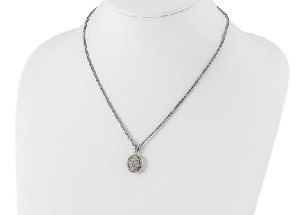 Sterling silver diamond necklace, further view