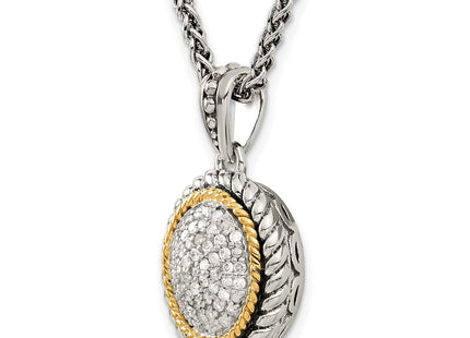 Sterling silver diamond necklace, additional view