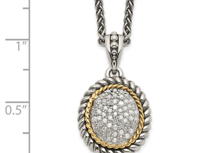 Sterling silver diamond necklace, another view