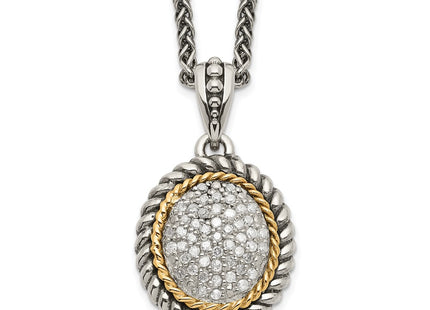Sterling silver diamond necklace