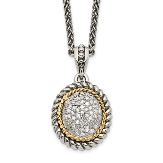 Sterling silver diamond necklace