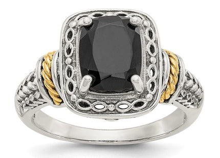 Sterling silver onyx ring