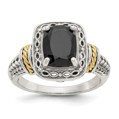 Sterling silver onyx ring