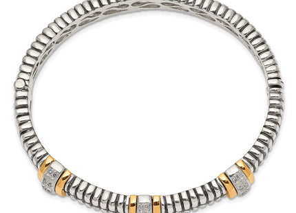 14k/Silver Two-Tone Bracelets Style QTC114 - Classique Jewelry Inc.