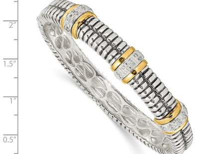 14k/Silver Two-Tone Bracelets Style QTC114 - Classique Jewelry Inc.