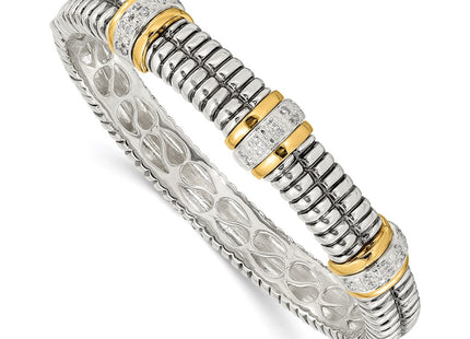 14k/Silver Two-Tone Bracelets Style QTC114 - Classique Jewelry Inc.