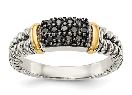 Sterling silver diamond ring